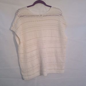 A new day all white/cream crohet top